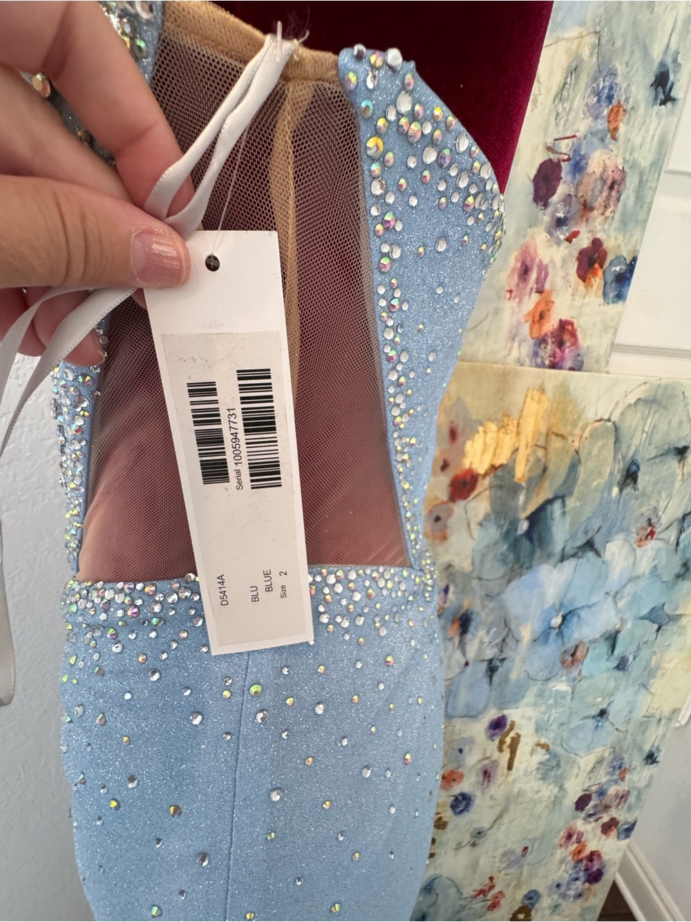 NWT Jovani Strapless Gown with Beaded Bust D5414 2026 Collection - Picture 12 of 13